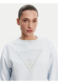 Guess Bluza W5GQ12 KBKM0 Błękitny Regular Fit. Kolor: niebieski. Materiał: bawełna #5