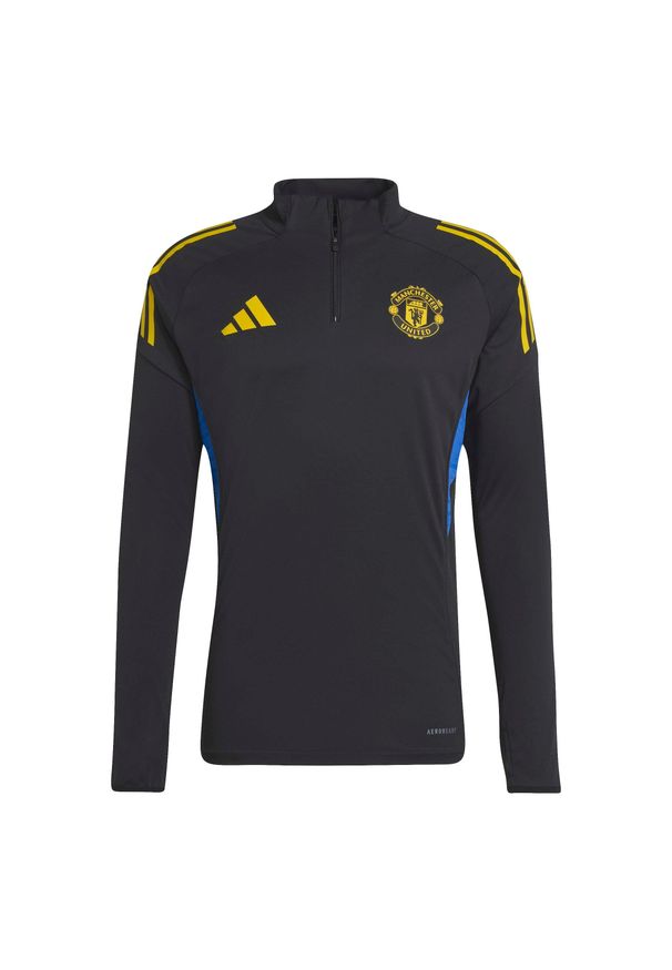 Adidas - Bluzka treningowa Manchester United 2025/26. Kolor: czarny. Materiał: dresówka. Sport: piłka nożna
