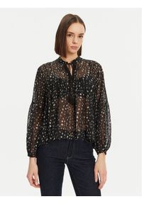 only - ONLY Bluzka Aida 15283695 Czarny Loose Fit. Kolor: czarny. Materiał: syntetyk