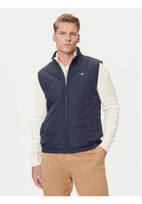 GANT - Gant Kamizelka 7006341 Granatowy Regular Fit. Kolor: niebieski. Materiał: syntetyk