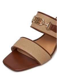 Nine West Klapki 2560-01 Beżowy. Kolor: beżowy. Materiał: materiał, syntetyk, skóra #6