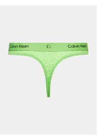 Calvin Klein Underwear Stringi 000QF7175E Zielony. Kolor: zielony. Materiał: syntetyk