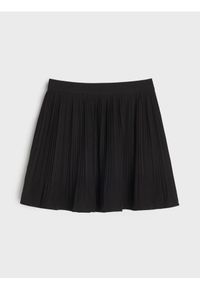 Sinsay - Plisowana spódnica mini - czarny. Kolor: czarny #1