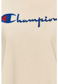 Champion - T-shirt 110992.. Okazja: na co dzień. Kolor: beżowy. Materiał: dzianina. Wzór: aplikacja. Styl: casual #4