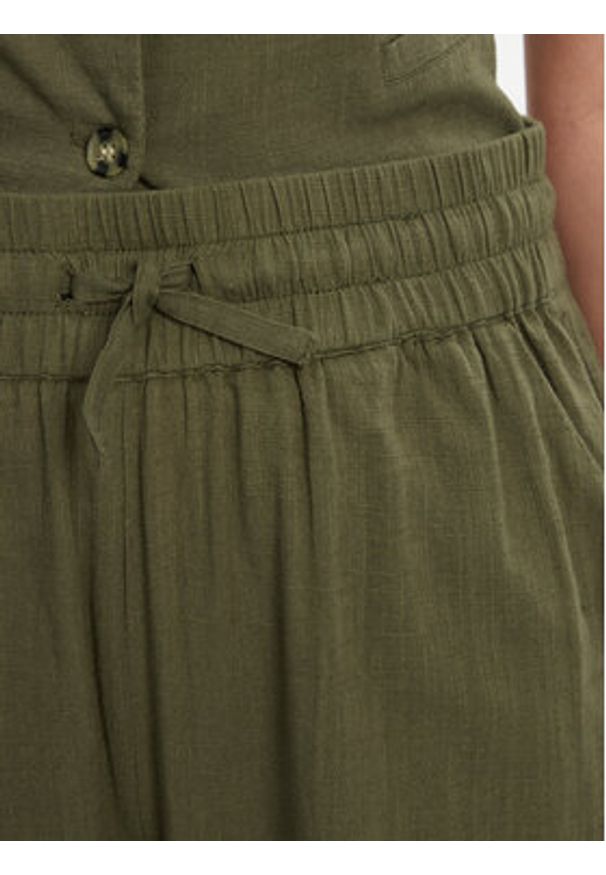 Vero Moda Spodnie materiałowe Caia 10333796 Zielony Wide Leg. Kolor: zielony. Materiał: bawełna