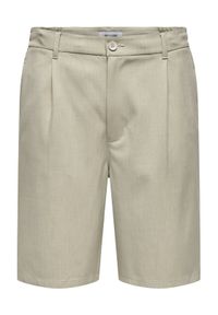 Only & Sons Szorty materiałowe Lou 22032473 Beżowy Regular Fit. Kolor: beżowy. Materiał: syntetyk