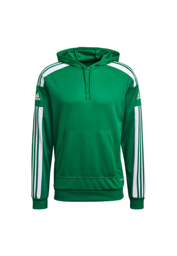 Adidas - Bluza piłkarska męska adidas Squadra 21 Hoodie. Typ kołnierza: kaptur. Kolor: biały, zielony, wielokolorowy. Sport: piłka nożna