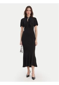 Hugo - HUGO Sukienka koktajlowa Kiweni 50554051 Czarny Slim Fit. Kolor: czarny. Materiał: wiskoza. Styl: wizytowy #2