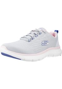 skechers - Kapcie SKECHERS FLEX APPEAL 5.0 Szary. Okazja: na co dzień. Kolor: szary. Materiał: materiał, syntetyk. Szerokość cholewki: normalna. Sport: turystyka piesza #1
