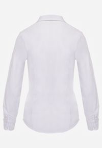 Born2be - Biała Koszula na Guziki Jejorra. Okazja: na spotkanie biznesowe, do pracy. Kolor: biały. Materiał: tkanina, bawełna, jeans, wiskoza. Styl: biznesowy, klasyczny, elegancki #8