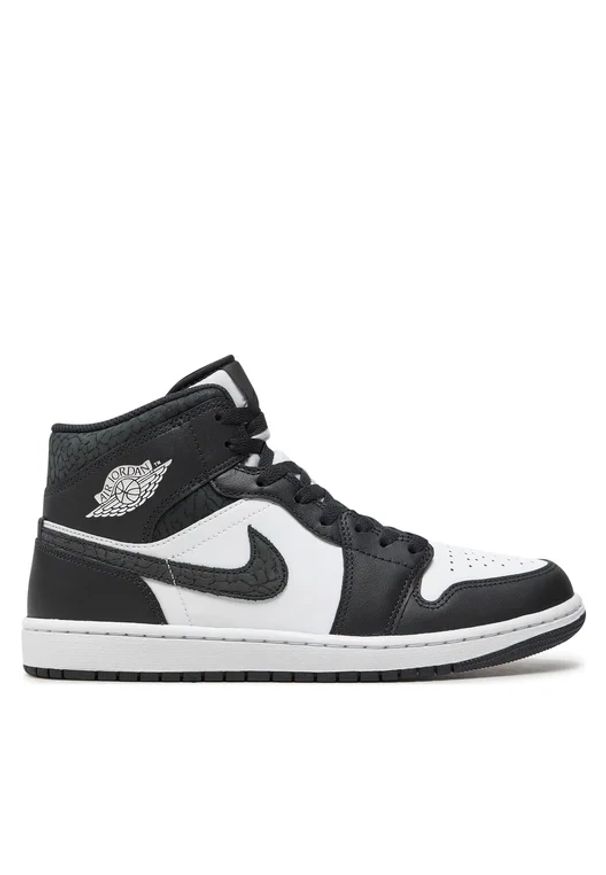 Nike Air Jordan 1 Mid SE Sneakersy męskie. Okazja: na co dzień. Kolor: czarny. Materiał: guma, syntetyk, materiał, skóra. Szerokość cholewki: normalna. Model: Nike Air Jordan