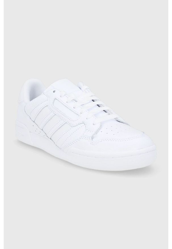 adidas Originals Buty skórzane Continental 80 STRI kolor biały. Nosek buta: okrągły. Zapięcie: sznurówki. Kolor: biały. Materiał: skóra. Obcas: na obcasie. Wysokość obcasa: niski