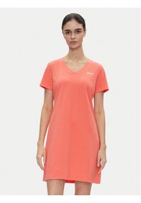 DKNY Sport Sukienka codzienna DP5D4902 Koralowy Regular Fit. Okazja: na co dzień. Kolor: pomarańczowy. Materiał: bawełna. Typ sukienki: proste, sportowe. Styl: sportowy, casual