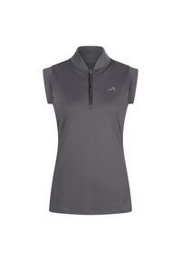 EURO-STAR - Damska koszulka jeździecka bez rękawów z zamkiem błyskawicznym Euro-Star Ramona. Kolor: szary. Długość rękawa: bez rękawów #1