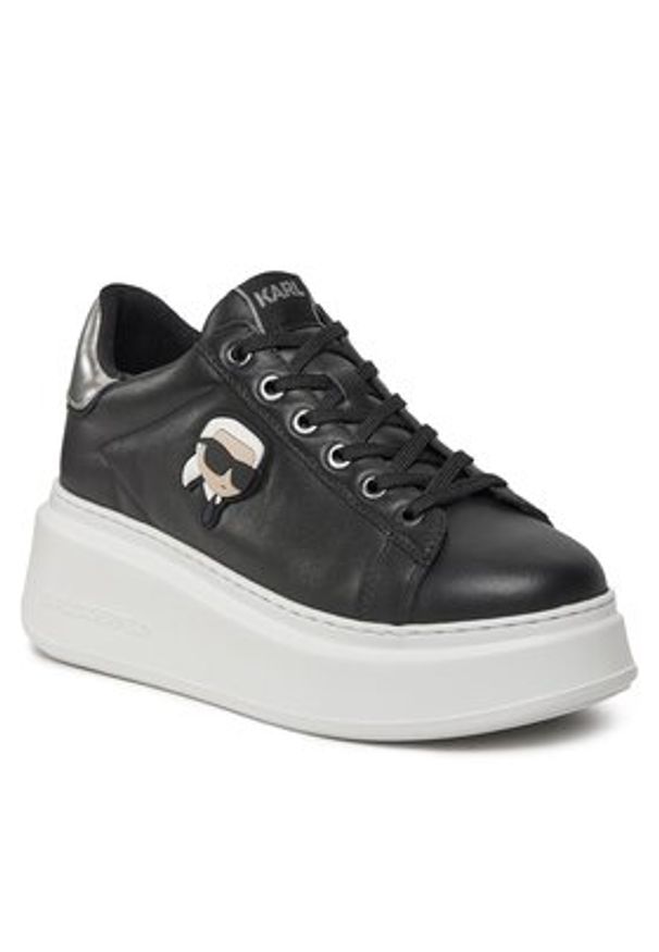 Karl Lagerfeld - KARL LAGERFELD Sneakersy KL63530N Czarny. Kolor: czarny. Materiał: skóra