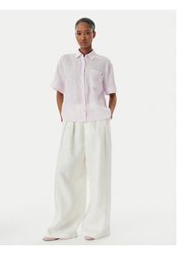TOMMY HILFIGER - Tommy Hilfiger Koszula WW0WW48925 Fioletowy Relaxed Fit. Kolor: fioletowy. Materiał: len #3