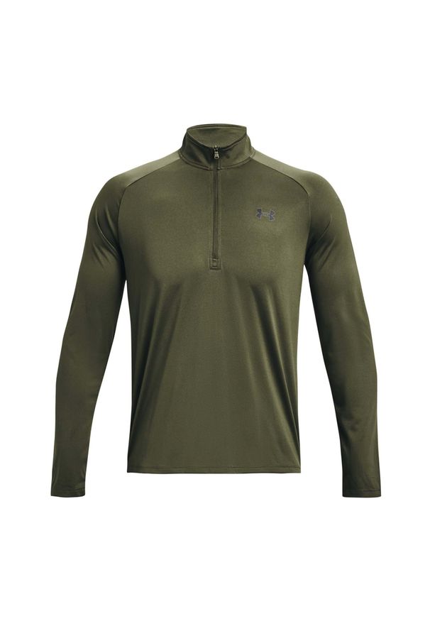 Bluza szybkoschnąca męska Under Armour Tech 2.0 1/2 Zip Long Sleeve. Kolor: zielony. Długość rękawa: długi rękaw. Sport: bieganie