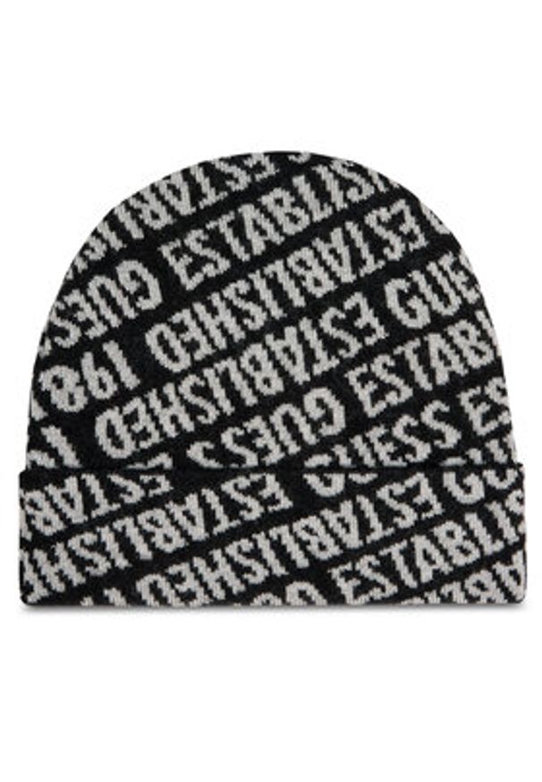 Guess Czapka M1BZ02 Z2VX2 Czarny. Kolor: czarny. Materiał: materiał