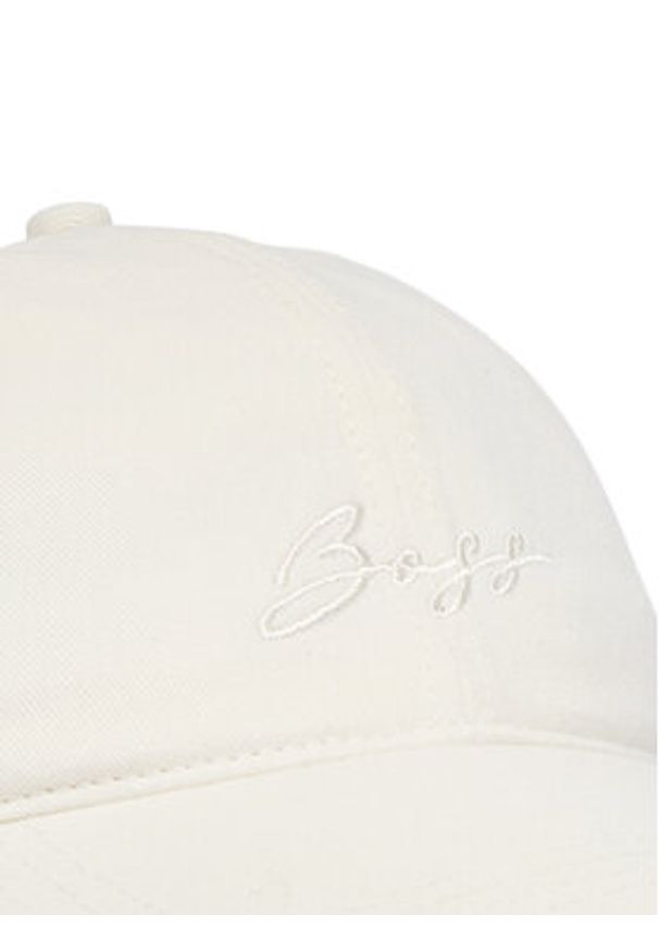 BOSS Czapka z daszkiem Lilyan 50558395 Biały. Kolor: biały. Materiał: bawełna