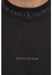 Calvin Klein Jeans Longsleeve bawełniany kolor czarny gładki. Okazja: na co dzień. Kolor: czarny. Materiał: bawełna. Długość rękawa: długi rękaw. Wzór: gładki, nadruk. Styl: casual #4