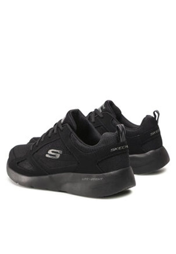 skechers - Skechers Sneakersy Fallford 58363/BBK Czarny. Kolor: czarny. Materiał: skóra