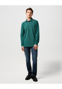 Wrangler - MESKA KOSZULKA POLO WRANGLER LS POLO SHIRT BISTRO GREEN 112371507. Typ kołnierza: polo #2