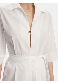 Max Mara Beachwear Kombinezon Canard 2516241019 Biały Regular Fit. Kolor: biały. Materiał: bawełna #4