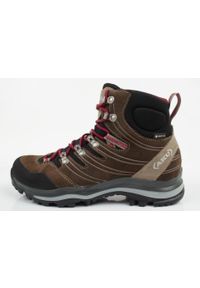 Buty sportowe trekkingowe damskie Aku Alterra Gore-tex skóra wysokie. Kolor: wielokolorowy, czarny, brązowy. Materiał: skóra. Styl: sportowy