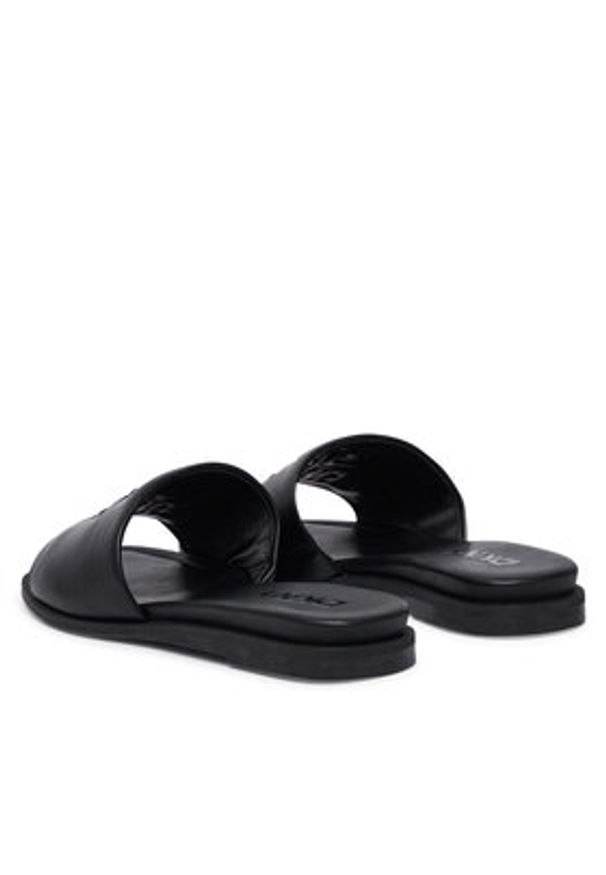 DKNY Klapki Chicago K2646405 Czarny. Kolor: czarny. Materiał: skóra