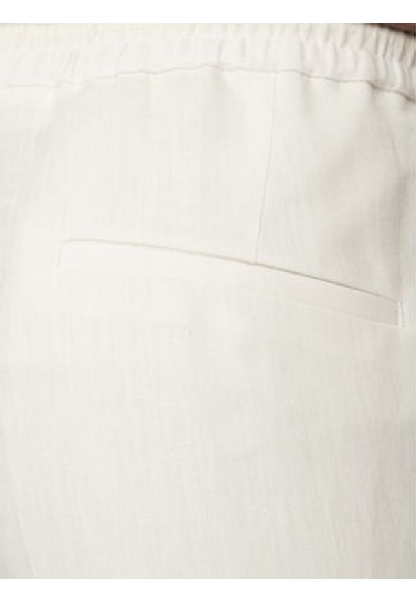 Hugo - HUGO Spodnie materiałowe 50559695 Kremowy Regular Fit. Kolor: kremowy. Materiał: bawełna