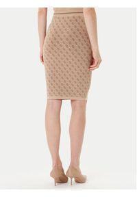 Guess Spódnica ołówkowa W4BD53 Z37K0 Beżowy Regular Fit. Kolor: beżowy. Materiał: syntetyk