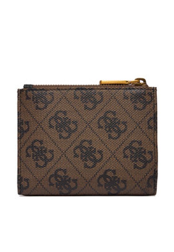 Guess Portfel SMMALO LEA03 Brązowy. Kolor: brązowy. Materiał: skóra