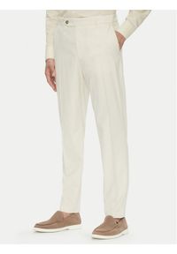BOSS Chinosy C-Perin 50544005 Écru Relaxed Fit. Kolor: kremowy. Materiał: syntetyk #1