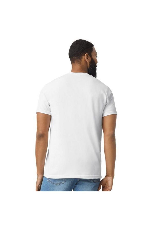 GILDAN - Męska Koszulka Softstyle Plain CVC. Kolor: biały. Sport: turystyka piesza