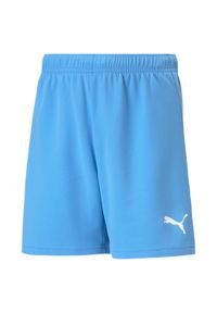 Spodenki piłkarskie dla dzieci Puma teamRISE Short Jr. Kolor: wielokolorowy, biały, niebieski