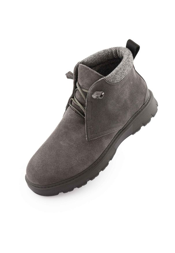 WOW - Buty Męskie Woz Mick 274 Asphalto - Skórzane Trampki w Rozmiarze 45. Kolor: niebieski. Materiał: skóra ekologiczna