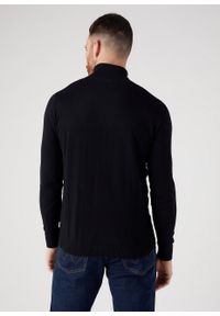 Wrangler - WRANGLER ROLL NECK KNIT MĘSKI SWETER BLACK W8D42P100. Okazja: na co dzień. Materiał: materiał, bawełna, wełna, nylon. Długość rękawa: długi rękaw. Długość: długie. Styl: elegancki, casual #4