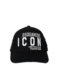 DSQUARED2 - Dsquared2 Bejsbolówka | BCM0290 05C00001 | Mężczyzna | Czarny. Kolor: czarny. Materiał: bawełna. Wzór: aplikacja, nadruk. Styl: sportowy, casual