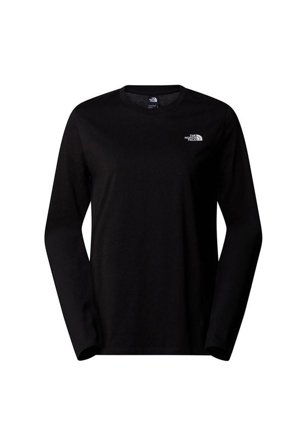 Koszulka damska The North Face Simple Dome 0A87QPJK31 - czarna. Kolor: czarny. Materiał: bawełna, poliester. Długość rękawa: długi rękaw. Długość: długie. Wzór: nadruk