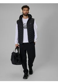 4f - 4F Bezrękawnik z wypełnieniem syntetycznym męski - czarny L. Kolor: czarny. Materiał: syntetyk. Długość rękawa: bez rękawów #2