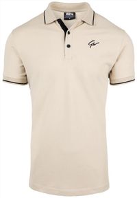 GORILLA WEAR - Delano Polo- Beżowy/Czarny. Typ kołnierza: polo. Kolor: beżowy. Sport: fitness