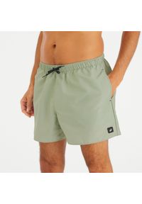 OLAIAN - Spodenki surfingowe krótkie męskie Olaian 100 15" Hendaia Pockets. Kolor: zielony. Materiał: poliester, materiał. Długość: krótkie