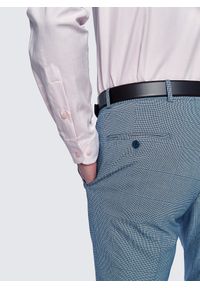 Pako Lorente - PAKO LORENTE – Niebieskie męskie spodnie garniturowe w kratkę. Kolor: niebieski. Materiał: poliester, wiskoza, elastan. Wzór: kratka #4