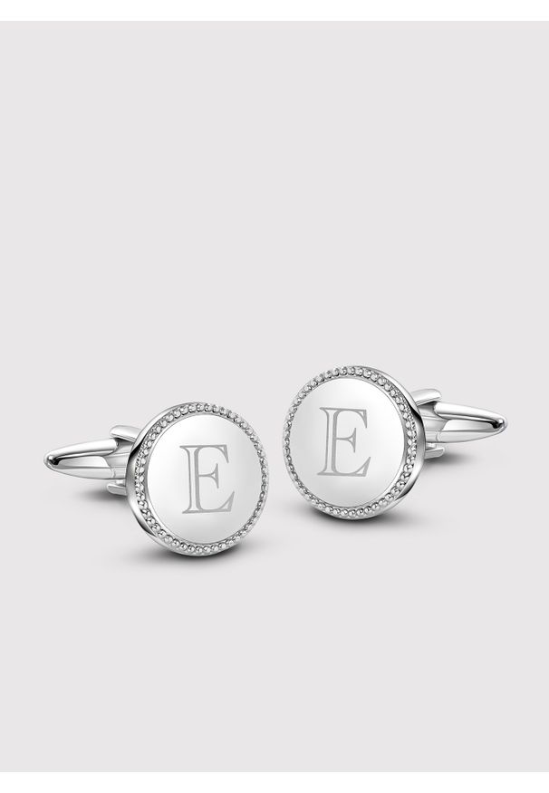 Pako Lorente - PAKO LORENTE – Srebrne spinki do mankietów. Kolor: srebrny