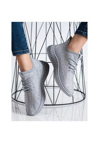 SHELOVET Szare Tekstylne Sneakersy. Kolor: szary #3