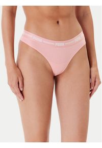 Puma Komplet 2 par stringów 907850 Koralowy. Kolor: pomarańczowy. Materiał: bawełna