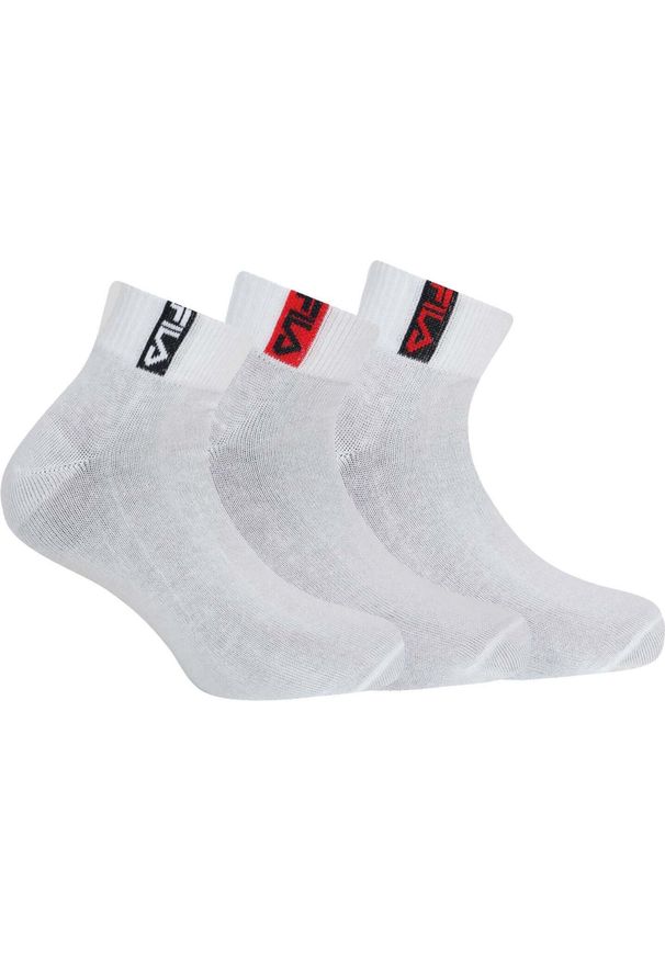 Fila - Quarter Socks In Bamboo 3 Pairs Pack. Kolor: biały. Sport: kolarstwo