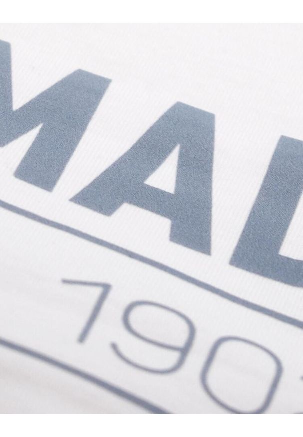 Real Madrid - Koszulka dziecięca z herbem Realu Madryt klasyczna. Kolor: biały. Sport: piłka nożna