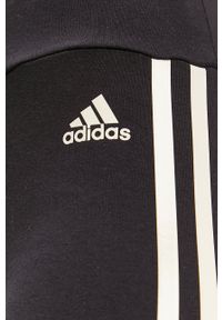 Adidas - adidas Legginsy damskie kolor czarny wzorzyste. Kolor: czarny. Materiał: dzianina #3