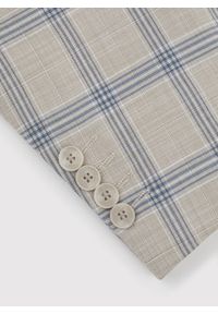 Pako Lorente - PAKO LORENTE – Beżowa marynarka garniturowa w kratę. Okazja: na ślub cywilny, na wesele. Kolor: beżowy. Materiał: poliester, elastan, wiskoza #5